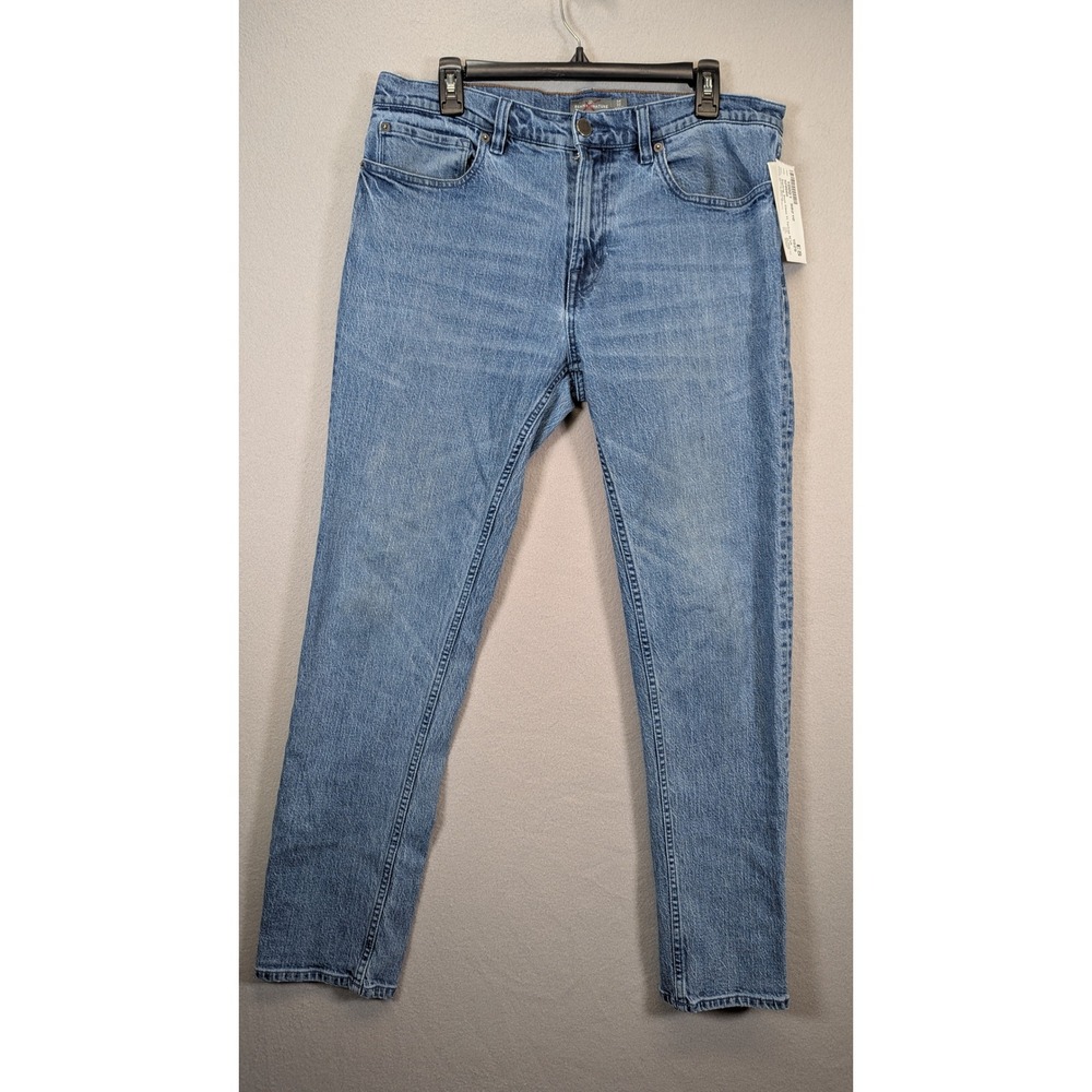 LLBean Men's Classic Medium‎ Wash Straight Fit Tapered Leg Jeans 34x29